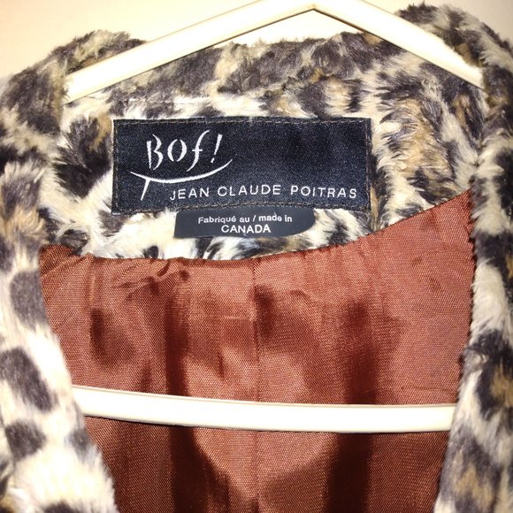 Jean Claude Poitras Bof cheetah print Blazer - Picture 2 of 7